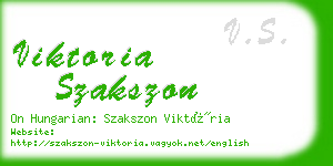 viktoria szakszon business card